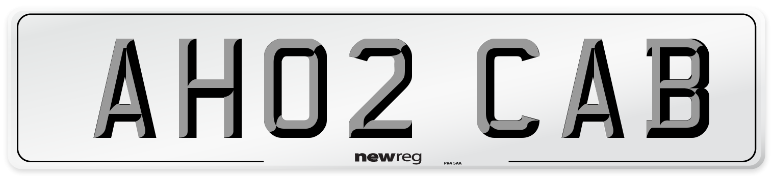 AH02 CAB Number Plate from New Reg